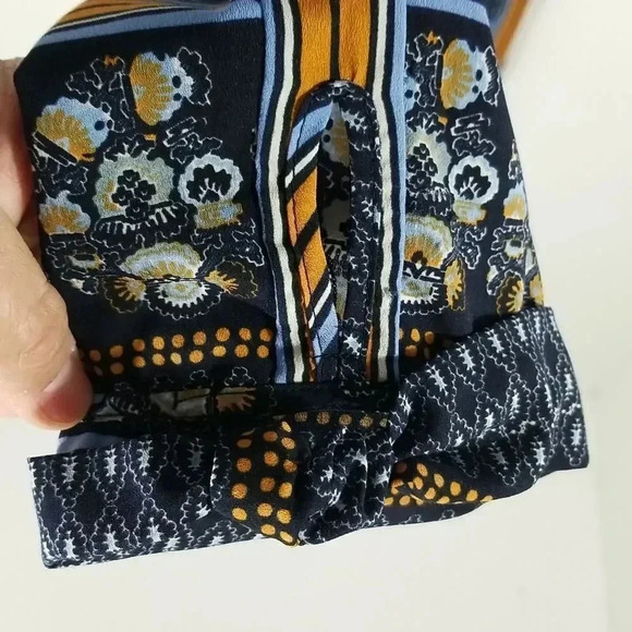 {Anthropologie} Elevenses Aralia Printed Blue Jogger Pant Size 0 - Picture 9 of 16